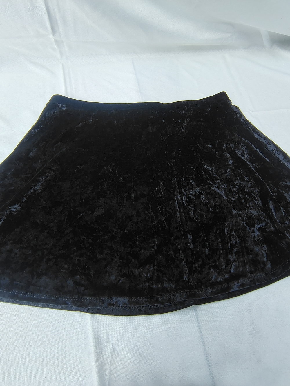 Express Black Velvet Skater Skirt